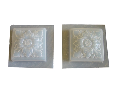 Floral Corner tile border concrete mold 6023 - Moldcreations